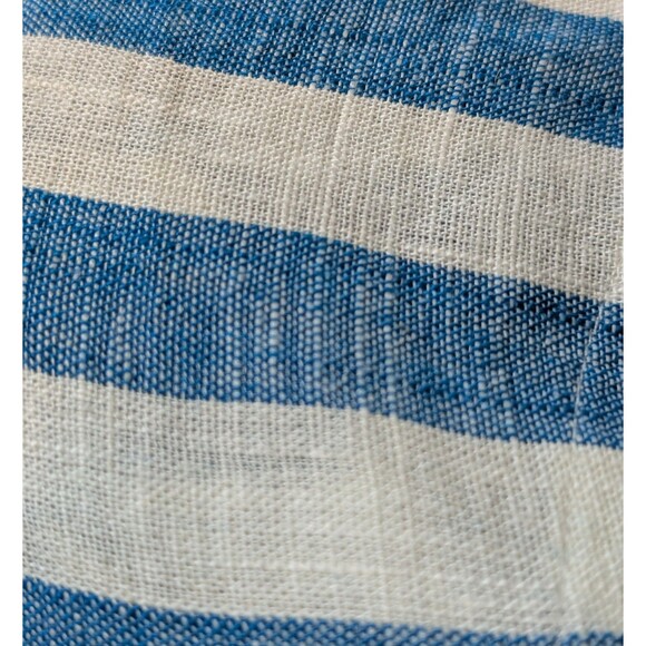 Soft Surroundings Size M Petite Sunset Tunic Blouse Linen Blend Striped Coastal - Picture 10 of 11